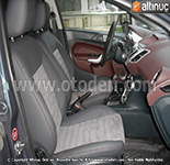 Ford Fiesta (Mk6) Alcantara & İthal Alman Suni Deri Döşeme 